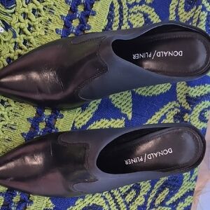 Donald J. Pliner Shiny Black Mules